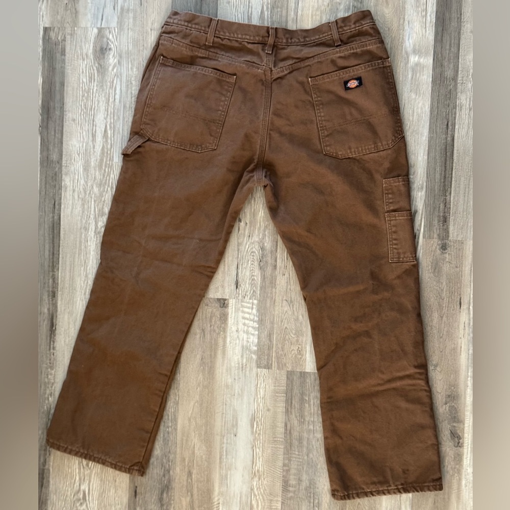 Men’s 38/30 dickies brown pants - warm/lined! Lots of life in these pants!
